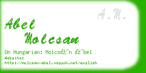 abel molcsan business card